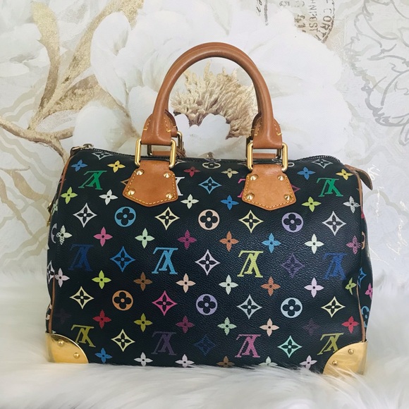 🌺Louis Vuitton Murakami Multicolor black Speedy30 - Picture 3 of 16